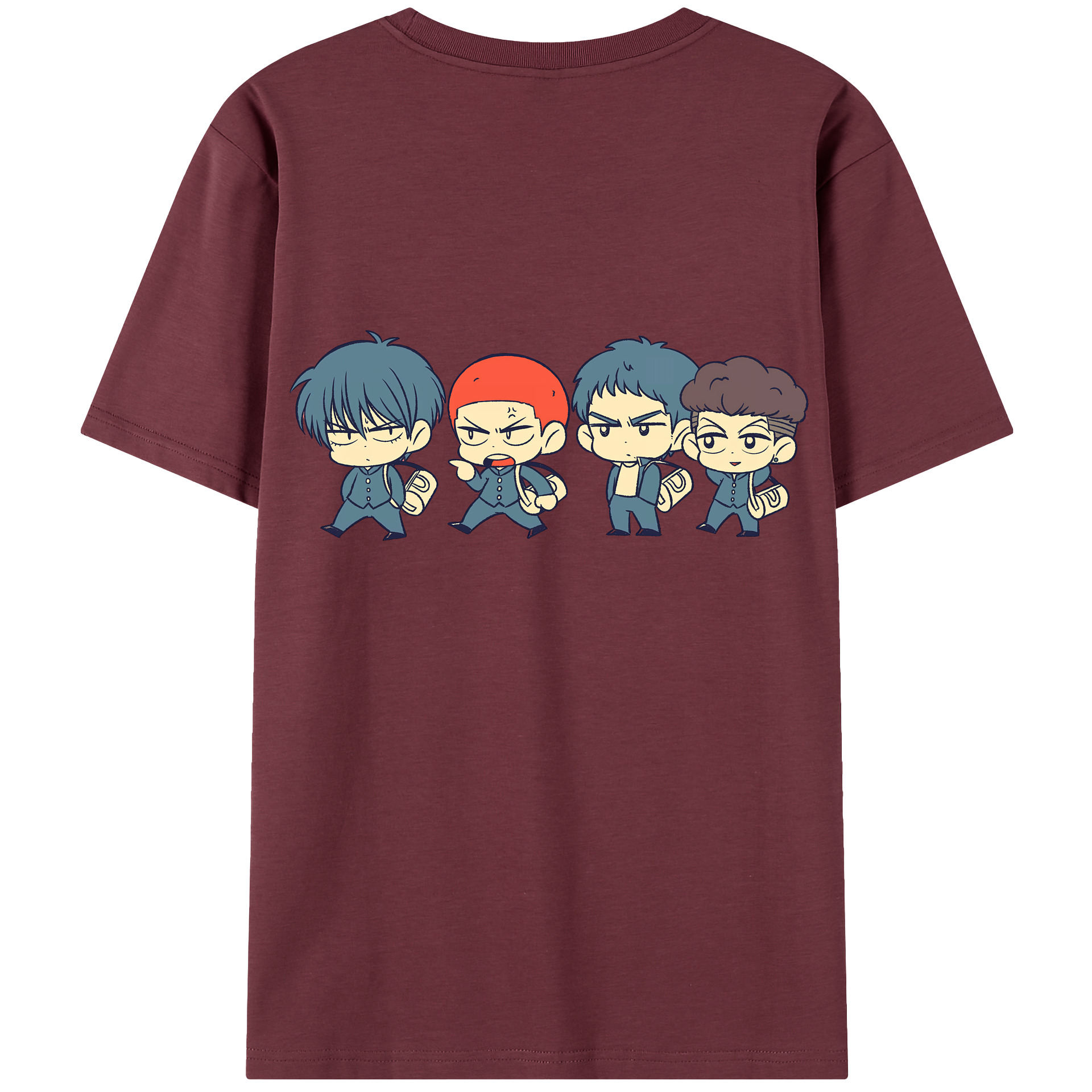 SLAM DUNK／スラムダンク 綿100％半袖Tシャツ（背面プリント）